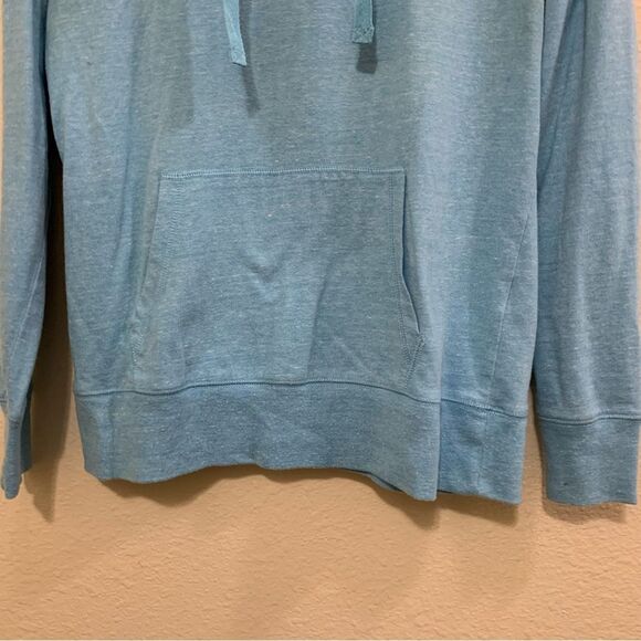 CHAMPION HOODIE WOMEN’S SMALL BLUE KANGAROO POCKETS SWEATSHIRT POP OVER. - Picture 4 of 12